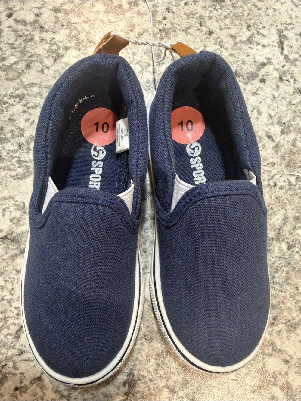Sporto Navy Slip-On Canvas Kids Sneakers